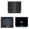 Decalrus - Protective Decal for The Alienware x14 R1 14 (14" Screen) Laptop Black Texture Brushed Aluminum Cover wrap BAalienwareX14_R1Back view 1