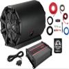 KICKER Subwoofer and Amp Package of 3 Items - 10" TB 800 Watt Loaded Subwoofer Enclosure, DS18 Class D Monoblock Amplifier, and Complete 8AWG Wiring Kit view 1