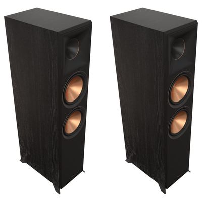Klipsch Reference Premiere RP-8000F II 2.0 Dual Floorstanding Speaker Pair with Larger 90 x 90 Hybrid Tractrix Horn, 8 Cerametallic Woofers for Premium Home Theater Sound in Ebony