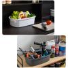 Large Cleaning Supplies Caddy Portable Shower Basket Supply Organizer with Handle Plastic Bucket Tool Storage for Bathroom, Bedroom, Kitchen, College Dorm, Garden, Dark Gray 2 Pack view 3