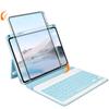KMXDD Vertical Keyboard Case Compatible with iPad Pro 12.9 inch 6th 5th 4th 3rd Gen Keyboard Case Removable Magnetic Clear Cover Slim Folio Smart Keyboard Cover,PurpleGray view 1