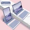 KMXDD Vertical Keyboard Case Compatible with iPad Pro 12.9 inch 6th 5th 4th 3rd Gen Keyboard Case Removable Magnetic Clear Cover Slim Folio Smart Keyboard Cover,PurpleGray view 2
