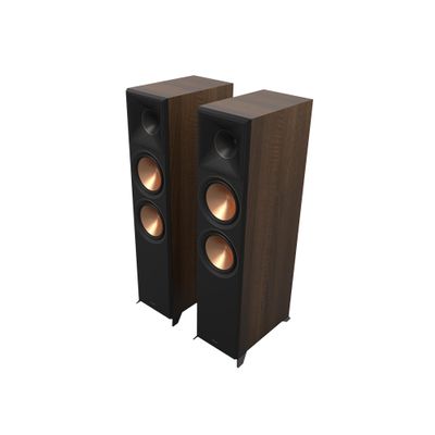 Klipsch Reference Premiere RP-8000F II 2.0 Dual Floorstanding Speaker Pair with Larger 90 x 90 Hybrid Tractrix Horn, 8 Cerametallic Woofers for Premium Home Theater Sound in Walnut