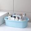 Large Cleaning Supplies Caddy Portable Shower Basket Supply Organizer with Handle Plastic Bucket Tool Storage for Bathroom, Bedroom, Kitchen, College Dorm, Garden, Blue 2 Pack view 2