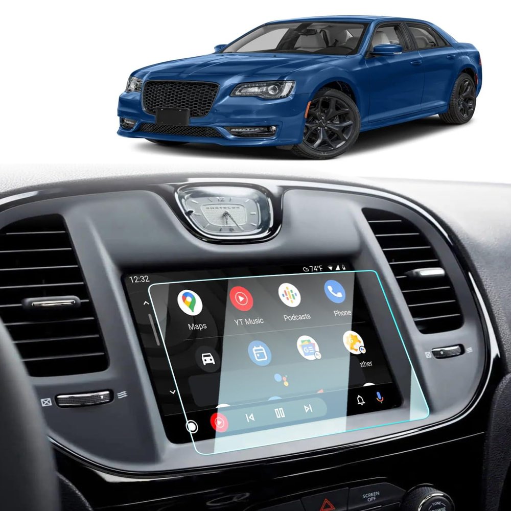 BIXUAN Car Navigation Screen Protector Foil for 2011-2016 2017 2018 Chrysler 300 300C 300S 200 200C 200S Uconnect 8.4-inch GPS Display Screen Tempered Glass Protective Film Chrysler 300 Accessories