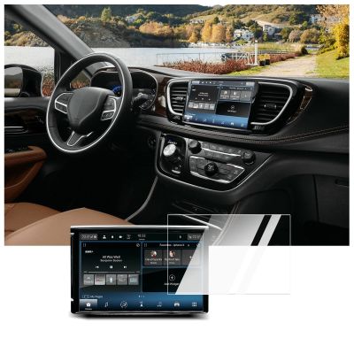 BIXUAN 2021-2023 Pacifica Screen Protector, 10.1 inch Navigation Touch Screen, Tempered Glass, 9H Hardness, Anti-Fingerprint, Hydrophobic and Oleo-Phobic Coating, High Touch Sensitivity, 1 Count
