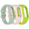 Gheper Soft Silicone Bands Compatible with Garmin Vivosmart 5 Straps Replacement Wristbands with Secure Metal Watch Clasp Buckle Bracelet Band Case Cover for Women Men, 3 Pack view 1