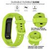 Gheper Soft Silicone Bands Compatible with Garmin Vivosmart 5 Straps Replacement Wristbands with Secure Metal Watch Clasp Buckle Bracelet Band Case Cover for Women Men, 3 Pack view 3