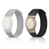 2 Pack Kids Wristband for AirTag, Nylon Watch Band GPS Tracker Holder Protective Case Compatible with Apple Air Tag, Adjustable Anti-lost Bracelet for Toddler Baby Children Elders(Black+White) view 1