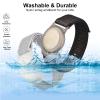 2 Pack Kids Wristband for AirTag, Nylon Watch Band GPS Tracker Holder Protective Case Compatible with Apple Air Tag, Adjustable Anti-lost Bracelet for Toddler Baby Children Elders(Black+White) view 2