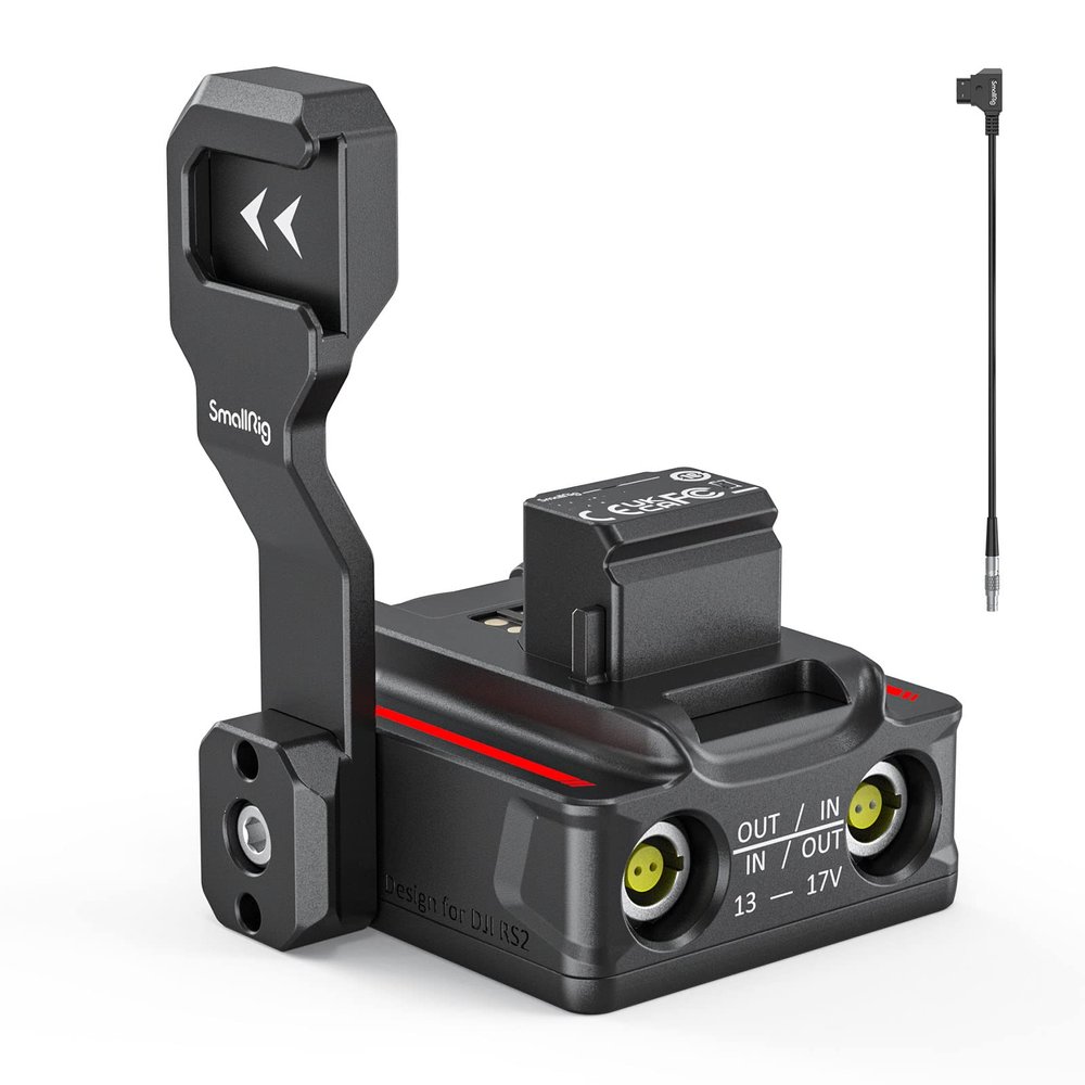 SMALLRIG Power Supply Base Plate for DJI RS 2 / RS 3 Pro/RS 4 Pro/RS 5 Gimbal, External Power Solution for DJI RS 2 / RS 3 Pro/RS 4 Pro