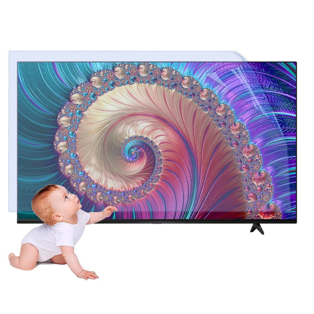 XRRX Anti Glare TV Screen Protector - for 42-75Inch TV Filter Out Blue Light Glare, Scratch Resistant and Eyes Strain, Anti-Myopia Anti-Radiation Rate Up to 90%, No Bubbles / 75in 1645x930mm