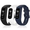 Gheper Soft Silicone Bands Compatible with Garmin Vivosmart 5 Straps Replacement Wristbands with Secure Metal Watch Clasp Buckle Bracelet Band Case Cover for Women Men, 3 Pack view 2