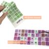 2Pcs PVC English Keyboard Replacement Letter Stickers, Colorful Background and Black Lettering, for 10-17inch Desktop Laptops(E) view 3