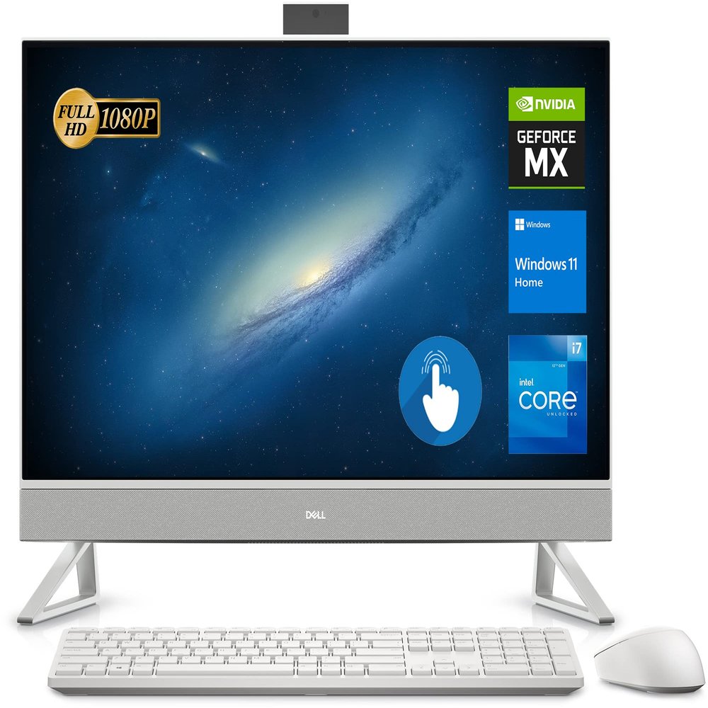 DELL Inspiron 7700 AIO Desktop, 27" FHD Touchscreen, 12th Gen Intel Core i7-1255U Processor, GeForce MX550, 32GB RAM, 1TB SSD, Webcam, HDMI, RJ45, Wi-Fi 6, Wireless KB&Mouse, Windows 11 Home