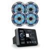 Hertz HMR 20 Marine Digital Media Receiver with 2 Pairs HEX 6.5 S-LD-G 6.5" 4-Ohm Marine Coax Set with RGB LEDs view 1