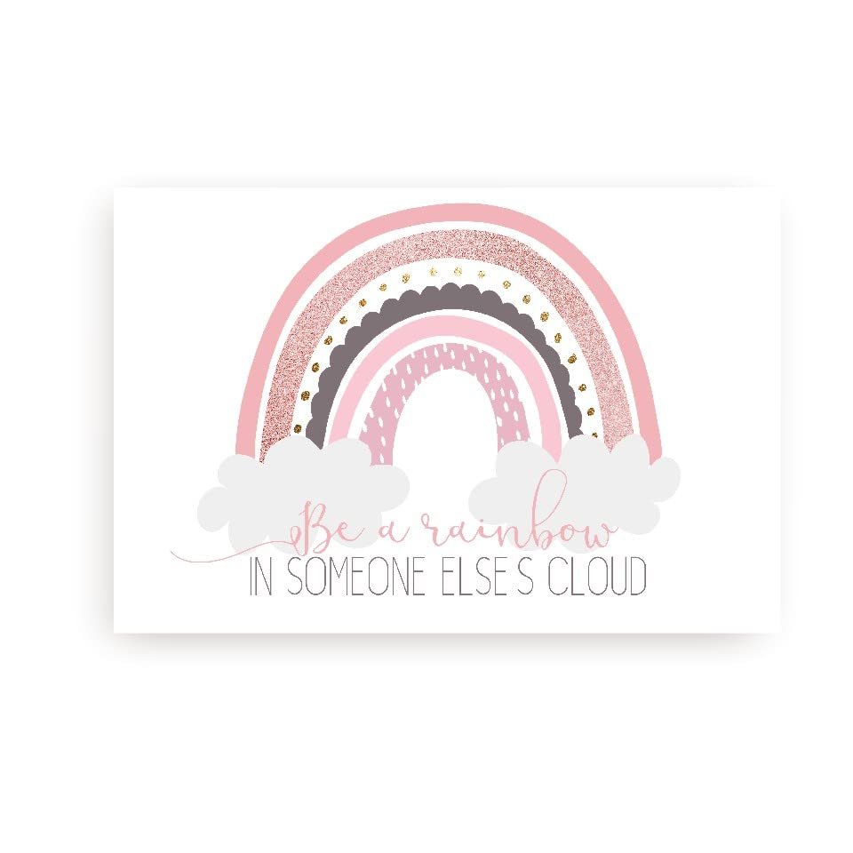 Be A Rainbow In Someone Else's Cloud Nursery Wall Sign Decor Kid's - 16x24