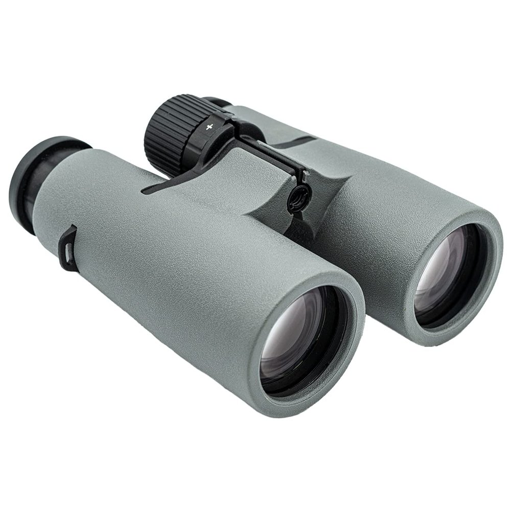 COVERT SCOUTING CAMERAS 10X42 Binocular (CC0074) ED (Extra-Low Dispersion) Glass, BAK-4 Phase-Corrected Dielectric Coated Roof Prisms, Scratch Resistant, Waterproof, Fog Proof, Shock Resistant, Gray