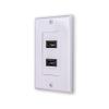 SatelliteSale Universal HDMI 1.4 Dual Wall Plate Female to Female 10.2Gbps 4K/30Hz White with Screws and Wall Bracket Included view 1
