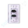 SatelliteSale Universal HDMI 1.4 Dual Wall Plate Female to Female 10.2Gbps 4K/30Hz White with Screws and Wall Bracket Included view 3