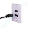 SatelliteSale Universal HDMI 1.4 Dual Wall Plate Female to Female 10.2Gbps 4K/30Hz White with Screws and Wall Bracket Included view 4