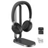 Global Teck Worldwide Yealink BH72 Wireless Bluetooth Stereo Headphones w/Mic, 35-Hour Battery, Wireless Charging, Work from Home Office - Zoom, Meet, Webex, Calls, Noise Cancellation Mic, GTW Cloth view 1