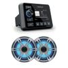 Hertz HMR 20 Marine Digital Media Receiver with 1 Pair HEX 6.5 S-LD-G 6.5" 4-Ohm Marine Coax Set with RGB LEDs view 1