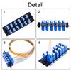 VFLTOOL 12 Duplex LC Adapters LGX Footprint Fiber Patch Panel Loaded 24 Fiber Ports Couplers Enclosure - LC UPC Blue Compatible with SingleMode Multimode|1.25G/10GB OS1-2/OM3 view 4
