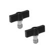 BGNing M5 Threading Rotating Knob, Adjustable Thumb Lever Screw, T Handle Wrench Adapter for SLR Camera Tripod (3/8 * 14 T7MM Type Black 2pcs) view 4
