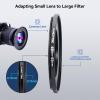 46mm Lens to 55mm Camera Lens Adapter,46mm to 55mm Filter Step-Up Adapter Ring,Compatible All 55mm Filter Accessory view 4