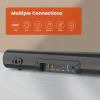 LITTOAK HDMI Sound Bar for Smart TV, Small TV Sound Bar Speakers, Optical/HDMI/Aux/Coax/USB/Bluetooth Connection for TV, PC, Projectors, Includes Remote Control, 16 inch view 3