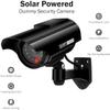 PreZiouz Solar Powered Dummy Security Camera, Bullet Fake Security Cameras, Simulated Surveillance System with Red LED Light and CCTV Stickers for Home Businesses Indoor/Outdoor (4 Packs, Black) view 4