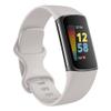 Replacement Bands Compatible with Fitbit Charge 5/6, Silicone Fitness Sport Wristbands for Women/Men, Large, Lunar White view 1