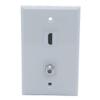 1Gang Colorful 1 Port HDMI 1 Port Coaxial F RG6 Female To Female Wall Plate (Gray) view 1