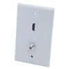 1Gang Colorful 1 Port HDMI 1 Port Coaxial F RG6 Female To Female Wall Plate (Gray) view 3