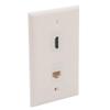 1Gang Colorful 1 Port HDMI 1 Port CAT6 RJ45 Female To Female Wall Plate (Ivory) view 2
