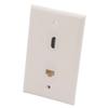 1Gang Colorful 1 Port HDMI 1 Port CAT6 RJ45 Female To Female Wall Plate (Ivory) view 3