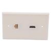1Gang Colorful 1 Port HDMI 1 Port CAT6 RJ45 Female To Female Wall Plate (Ivory) view 4