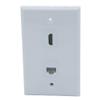 1Gang Colorful 1 Port HDMI 1 Port CAT6 RJ45 Female To Female Wall Plate (Gray) view 1