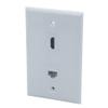 1Gang Colorful 1 Port HDMI 1 Port CAT6 RJ45 Female To Female Wall Plate (Gray) view 3