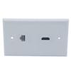 1Gang Colorful 1 Port HDMI 1 Port CAT6 RJ45 Female To Female Wall Plate (Gray) view 4