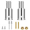 Sartatue Thread Tip Replacement,Ultra Threaded Tip Repair Kit 1 Inch Extension Pole Adapter Tips Metal Threaded Handle Tips for Mop Broom Brush (1 Inch-2PCS) view 1