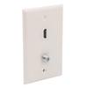 1Gang Colorful 1 Port HDMI 1 Port Coaxial F RG6 Female To Female Wall Plate (Ivory) view 2