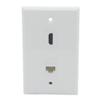 1Gang Colorful 1 Port HDMI 1 Port CAT6 RJ45 Female To Female Wall Plate (Almond) view 1