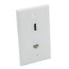 1Gang Colorful 1 Port HDMI 1 Port CAT6 RJ45 Female To Female Wall Plate (Almond) view 2