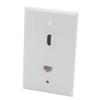 1Gang Colorful 1 Port HDMI 1 Port CAT6 RJ45 Female To Female Wall Plate (Almond) view 3