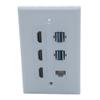 1Gang Colorful 3 Ports HDMI 2 Ports USB 3.0 1 Port CAT6 RJ45 Female To Female Wall Plate (Gray) view 1