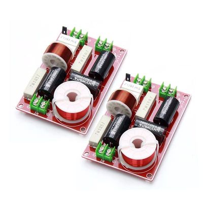 JINGERL 2PCS 2 Way 200W Audio Treble Bass Frequency Divider Home Theater Hifi Stereo 2 Unit Speaker Crossover Filters