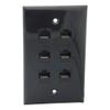 1Gang Colorful 6 Ports CAT6 RJ45 Female To Female Wall Plate (Black) view 1