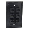 1Gang Colorful 6 Ports CAT6 RJ45 Female To Female Wall Plate (Black) view 3